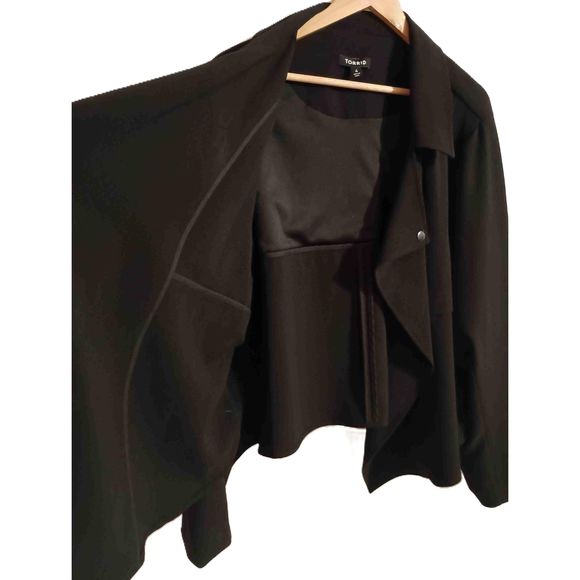 Torrid Womens Black Long Sleeve Open Front Blazer Size 4 - Picture 3 of 6